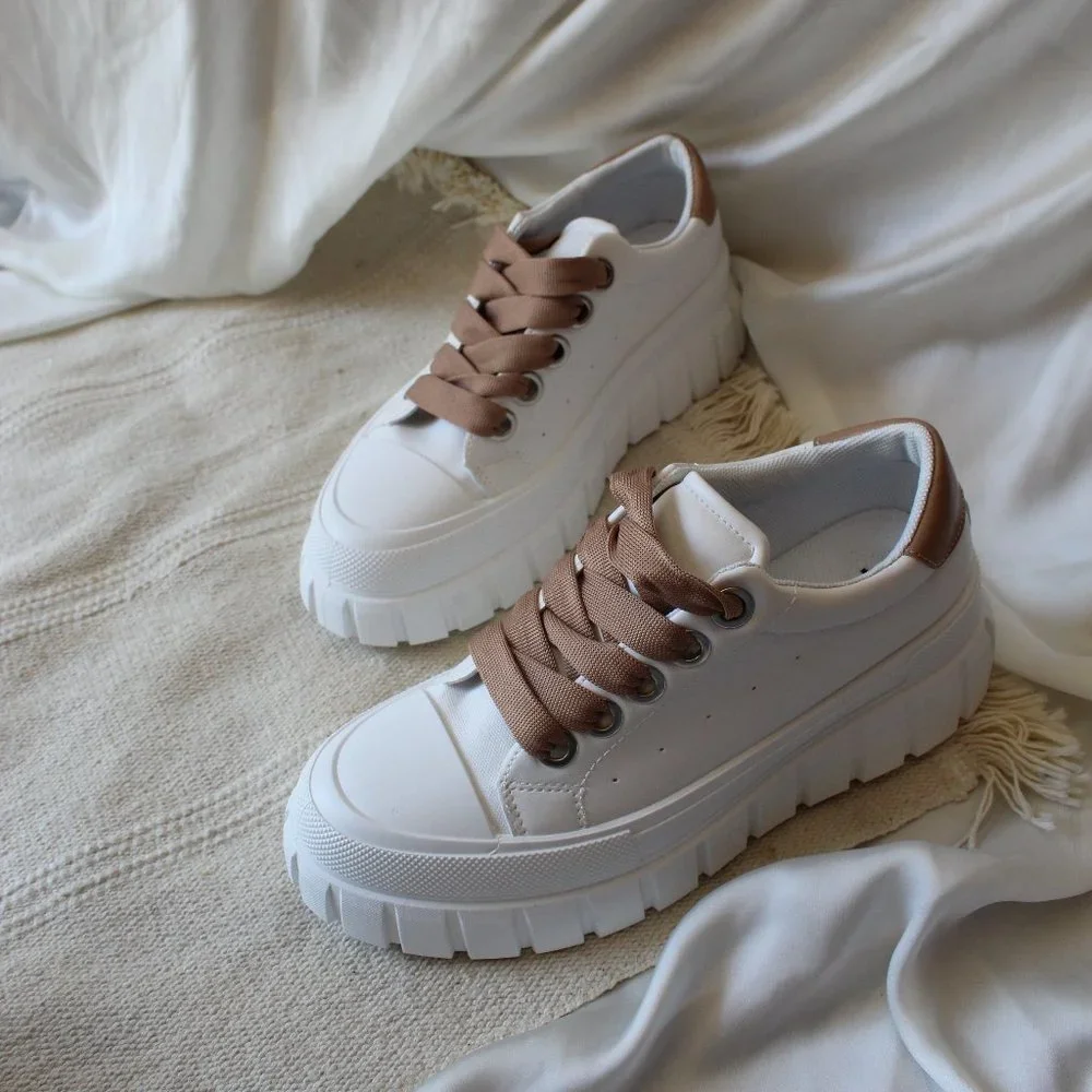 🚨LAST ONE// White platform sneakers - Picture 5 of 6